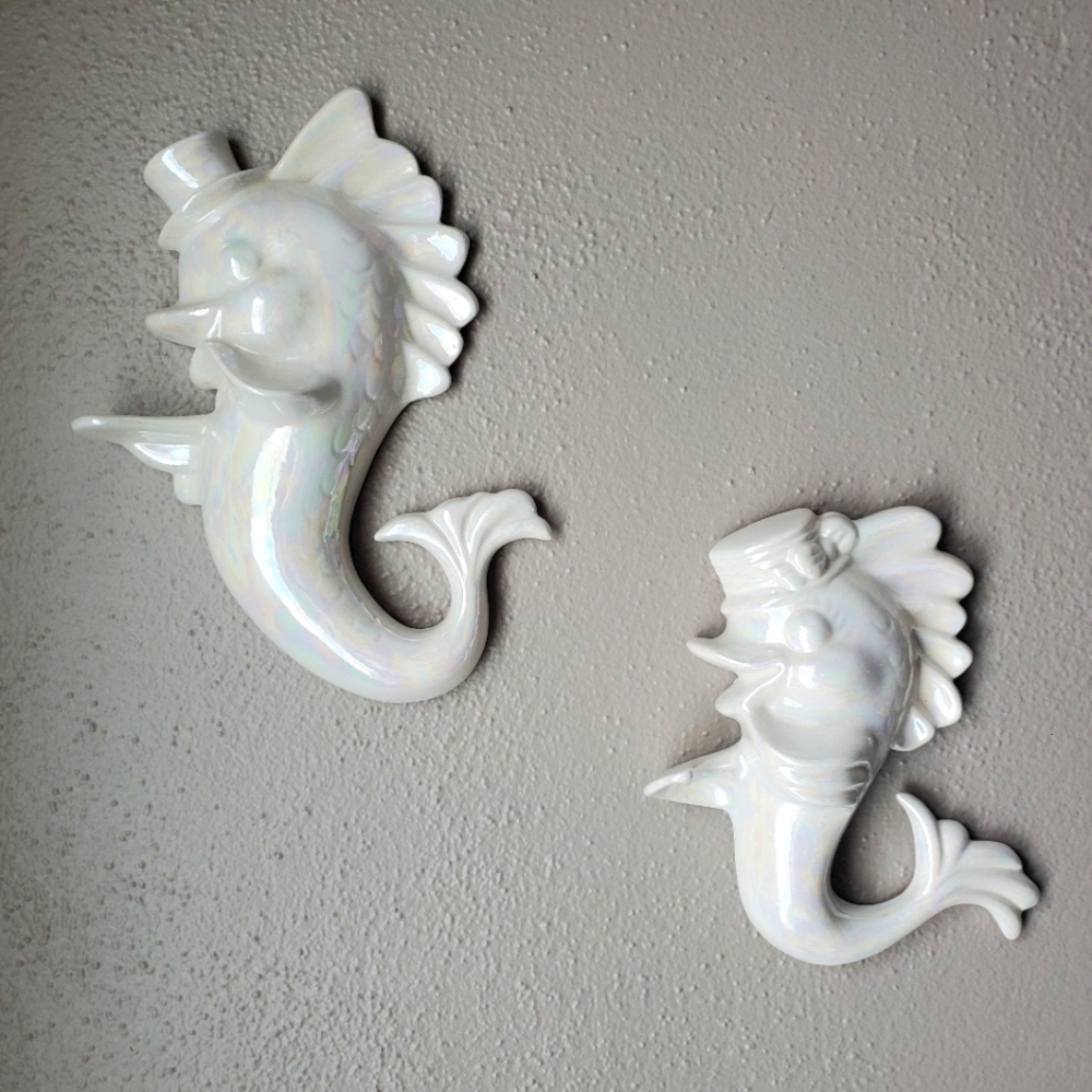 Vintage MCM 1950s Lefton Fish Wall Decor